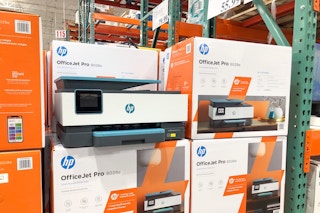 costco hp officejet pro 8028e all in one printer on display