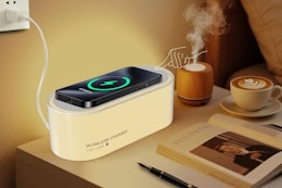 amazon Dimmable Touch Night Light with Wireless Charger