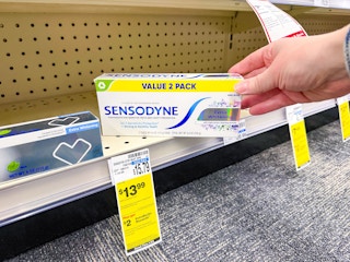sensodyne two pack cvs shelf