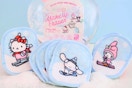 hello kitty and friends makeup erasers on a table