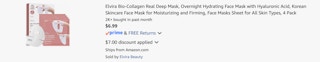 Amazon Elvira Bio-Collagen Mask screenshot 2026