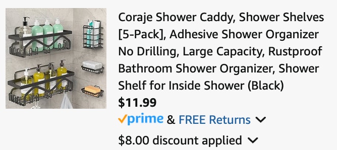 shower caddy