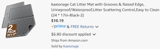 a cart ending in $10.19