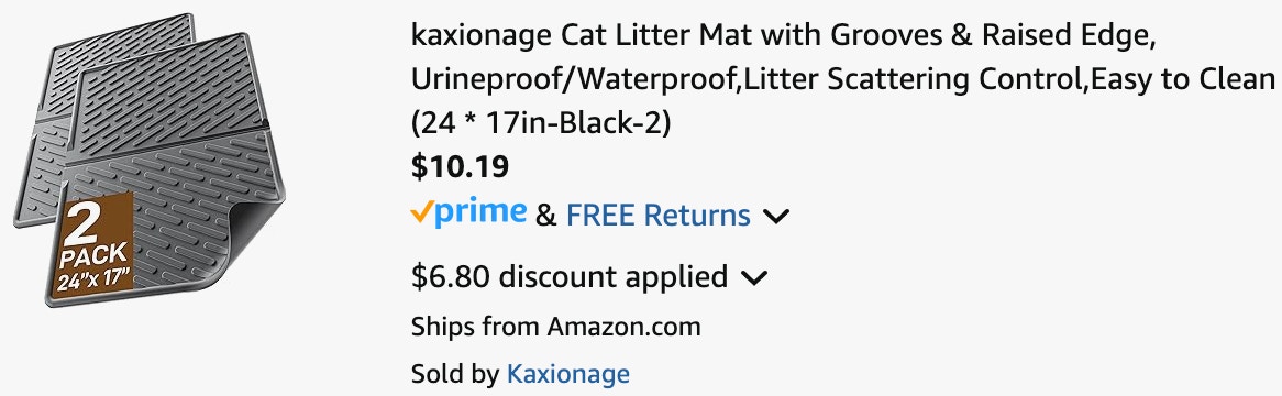 a cart ending in $10.19