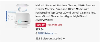 retainer cleaner Amazon receipt