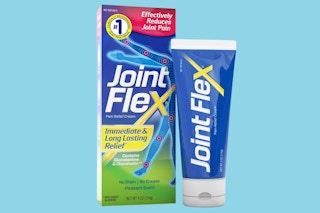 A box and tube of JointFlex pain relief cream