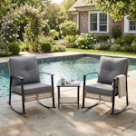 Patio Rocking Chair Bistro Set