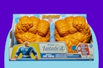 Marvel Studios’ The Fantastic Four Clobbering Fists on a blue background.