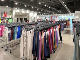 lululemon outlet leggings on display in store