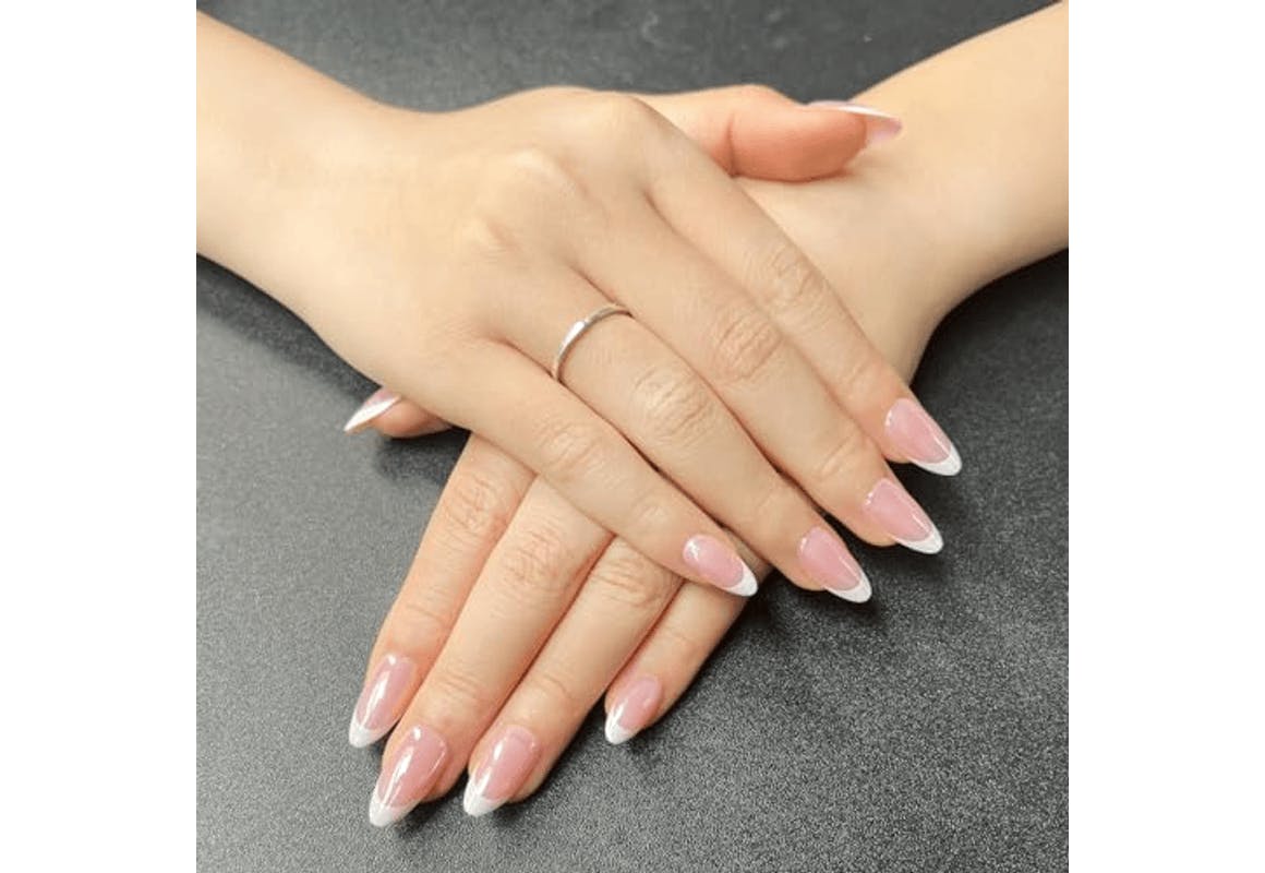 Almond French Tip Press-On Nails