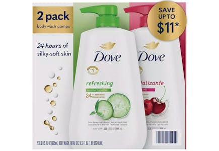 Dove Body Wash 2-Pack