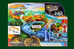 a box with a race car track