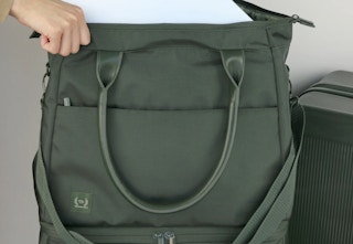 green duffel bag