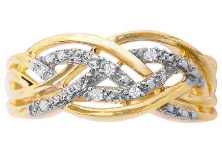 Natural Diamond Swirl Ring