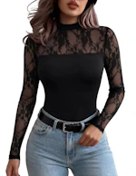 Women's Lace Long Sleeve Top
