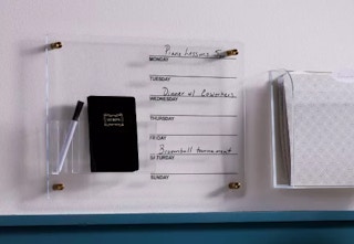 a clear dry erase board for your weekly to do list