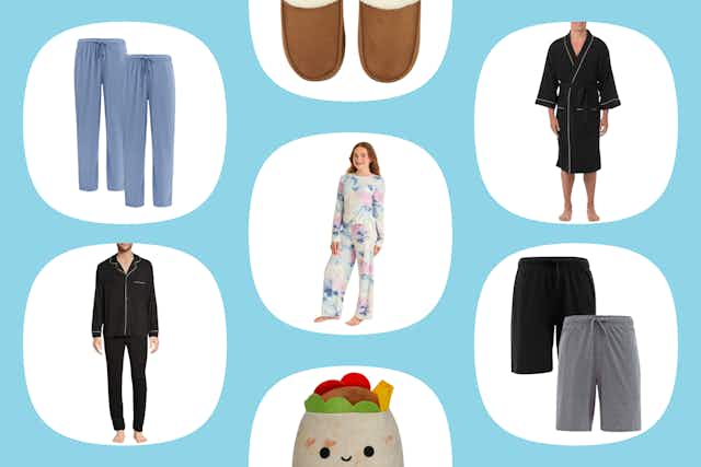 Clearance Sleepwear at Walmart: $7 Slippers, $10 Pj's, and More card image