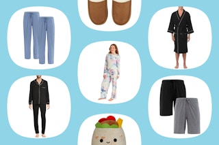 collage of slippers and pajamas