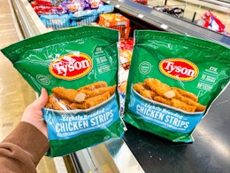 Tyson Chicken Strip Bags, $4.72 Each at Walmart With Swagbucks card image