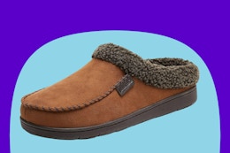 Dearfoams Men's Memory Foam Slippers, as Low as $16 on Amazon card image