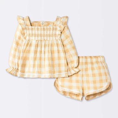 Cloud Island Baby Gingham Set