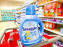 snuggle fabric softener sitting on a target shelf
