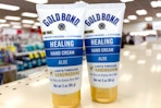 2 gold bond hand creams on a shelf