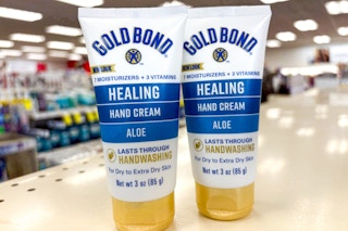 2 gold bond hand creams on a shelf