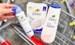 dove products in a cvs shopping cart