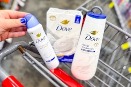 dove products in a cvs shopping cart