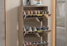 3-Tier Shoe Storage Cabinet, $47 at The Home Depot (Reg. $119) card image