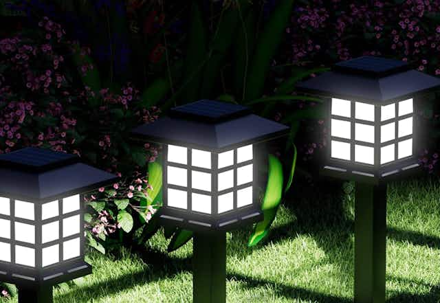 Outdoor Solar Garden Light 12-Pack, Just $19.97 on Amazon card image