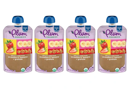 4 Plum Organics Baby Food Pouches