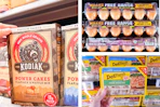 kodiak cakes, nellie's eggs, and oscar mayer side by side