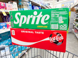 coca-cola 12 pack sodas on walgreens cart