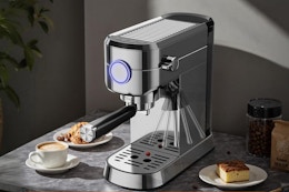 espresso machine on counter