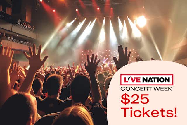 $25 Live Nation Concert Tickets Ends Today! card image