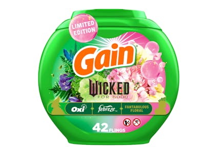 2 Gain Detergent Pacs Tubs