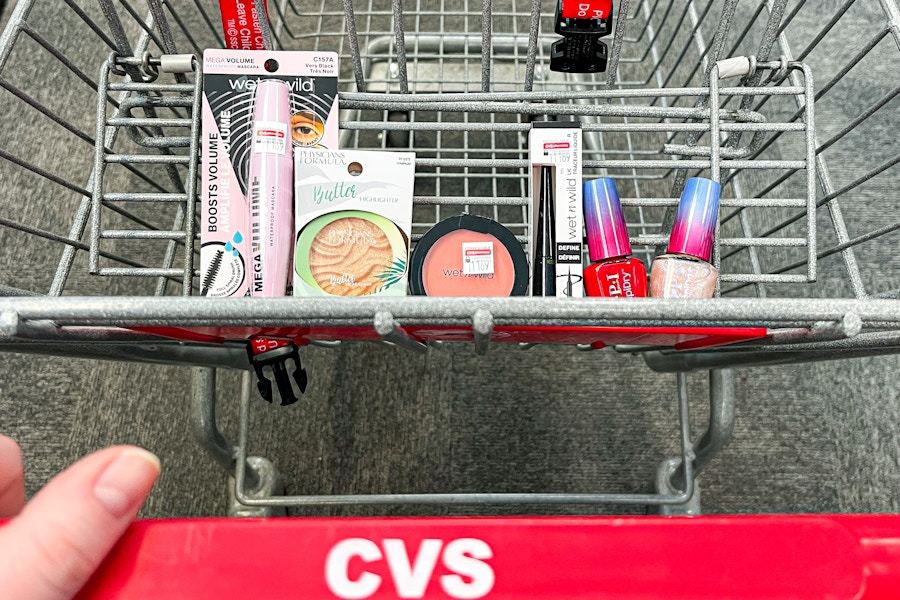 makeup in a cart