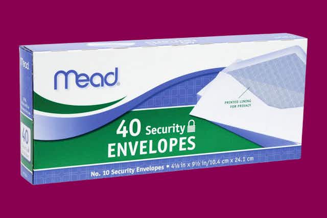 Mead Security Envelope 40-Pack, as Low as $2.41 on Amazon card image