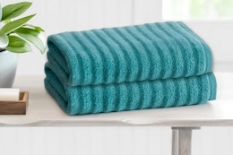 Score Two Bath Towels for Just $4 at Walmart — Other Color Sets Are $8 card image