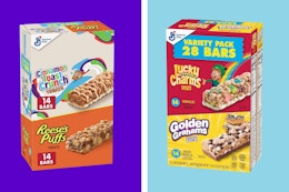 Cereal Treat Bars Variety Packs, as Low as $6.39 Each on Amazon card image