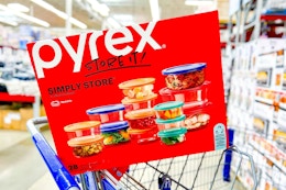 pyrex set in shopping cart