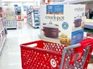 crock-pot slow cooker sitting on a target cart