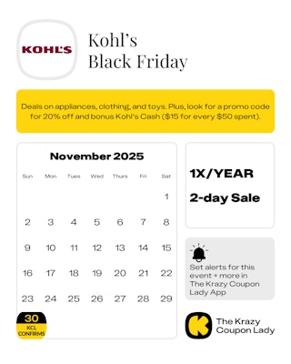 Kohl's Cyber Monday 2025 dates confirmed