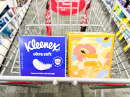 kleenex tissues in a cvs cart