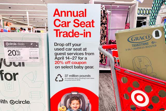 Have an Old Carseat? Target Carseat Trade-In Event Gets You a 20% Off Coupon card image