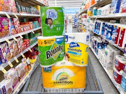 bounty charmin puffs items in walgreens cart