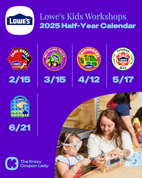 FREE Lowe's Kids' Workshops: Free DIY Workshops in Feburary 2025 - The
