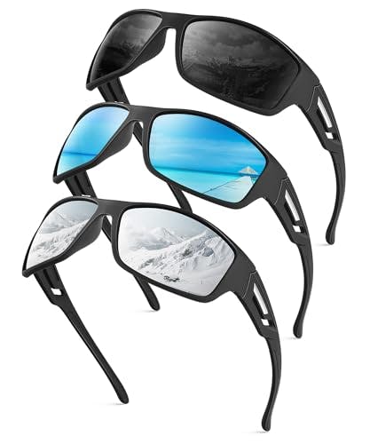 Men's Polarized Sports Sunglasses 3-Pack